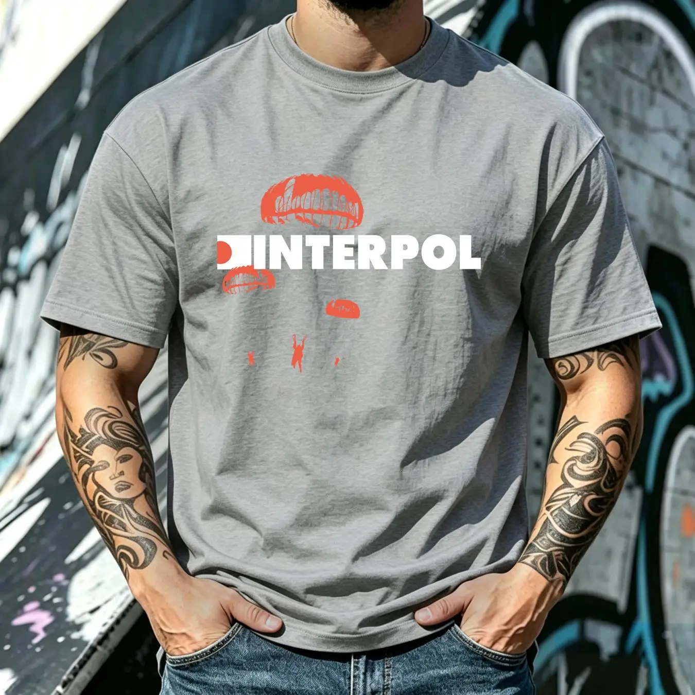 washed T Shirt Interpol band r - Streetwear Brand Vintage 评论和价格